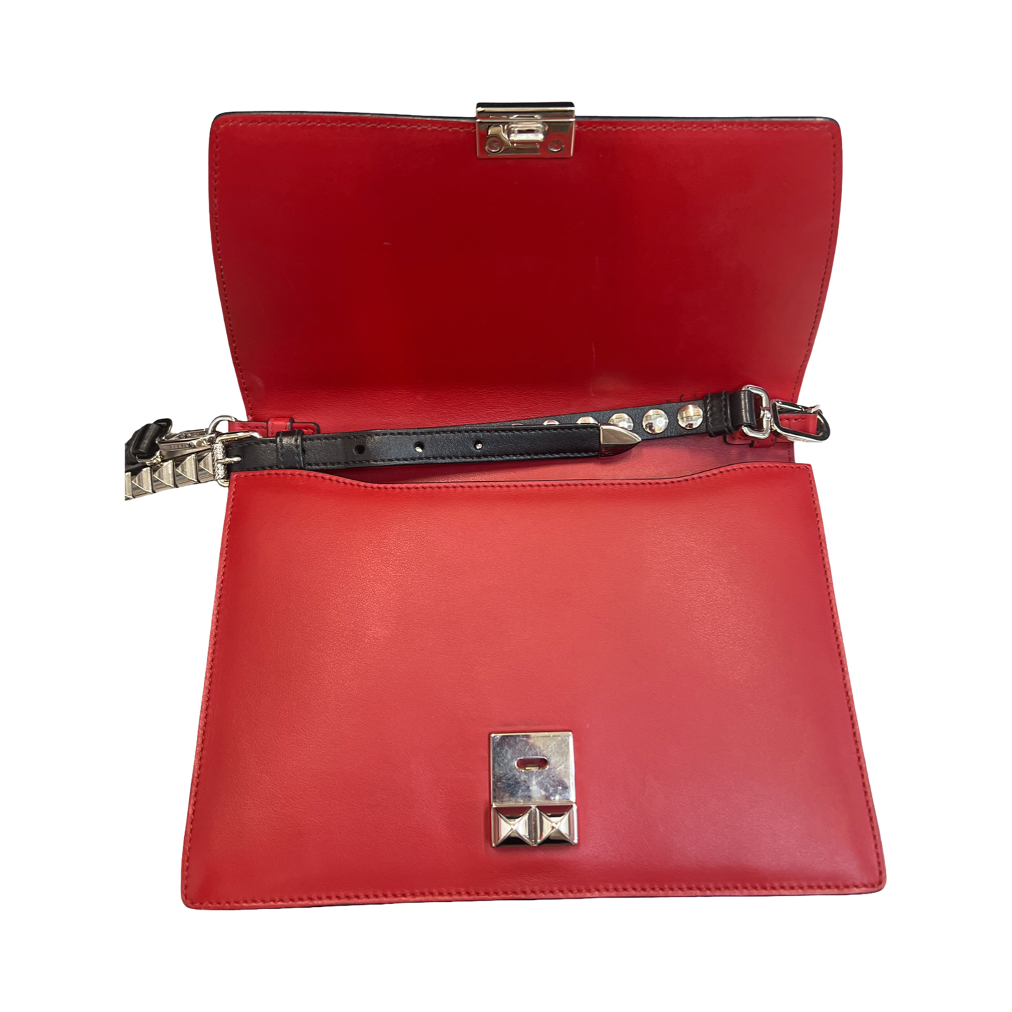 Prada Saffiano Elektra Shoulder Bag Handbag Red Leather
