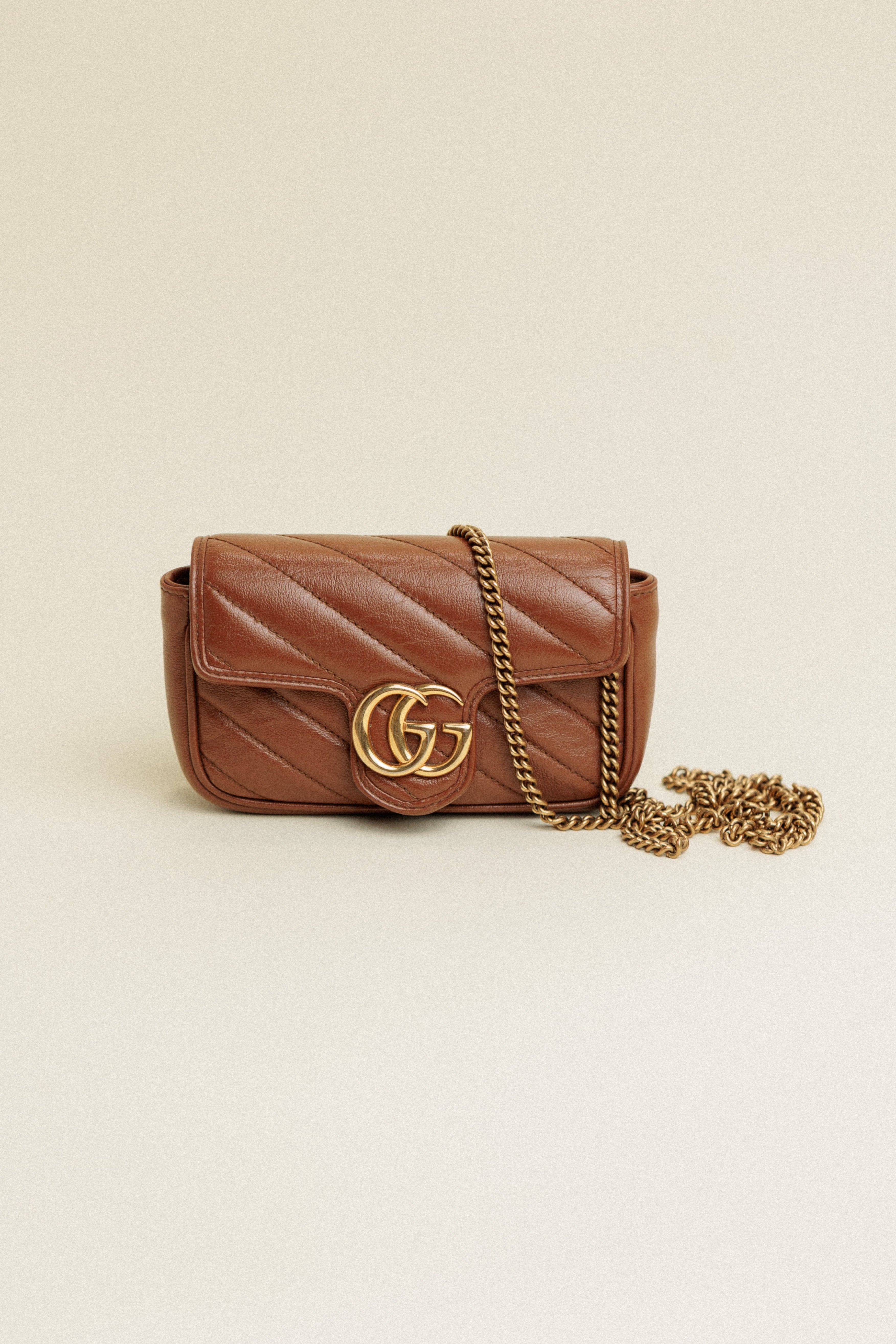 Gucci GG Marmont Mini Shoulder Bag Brown