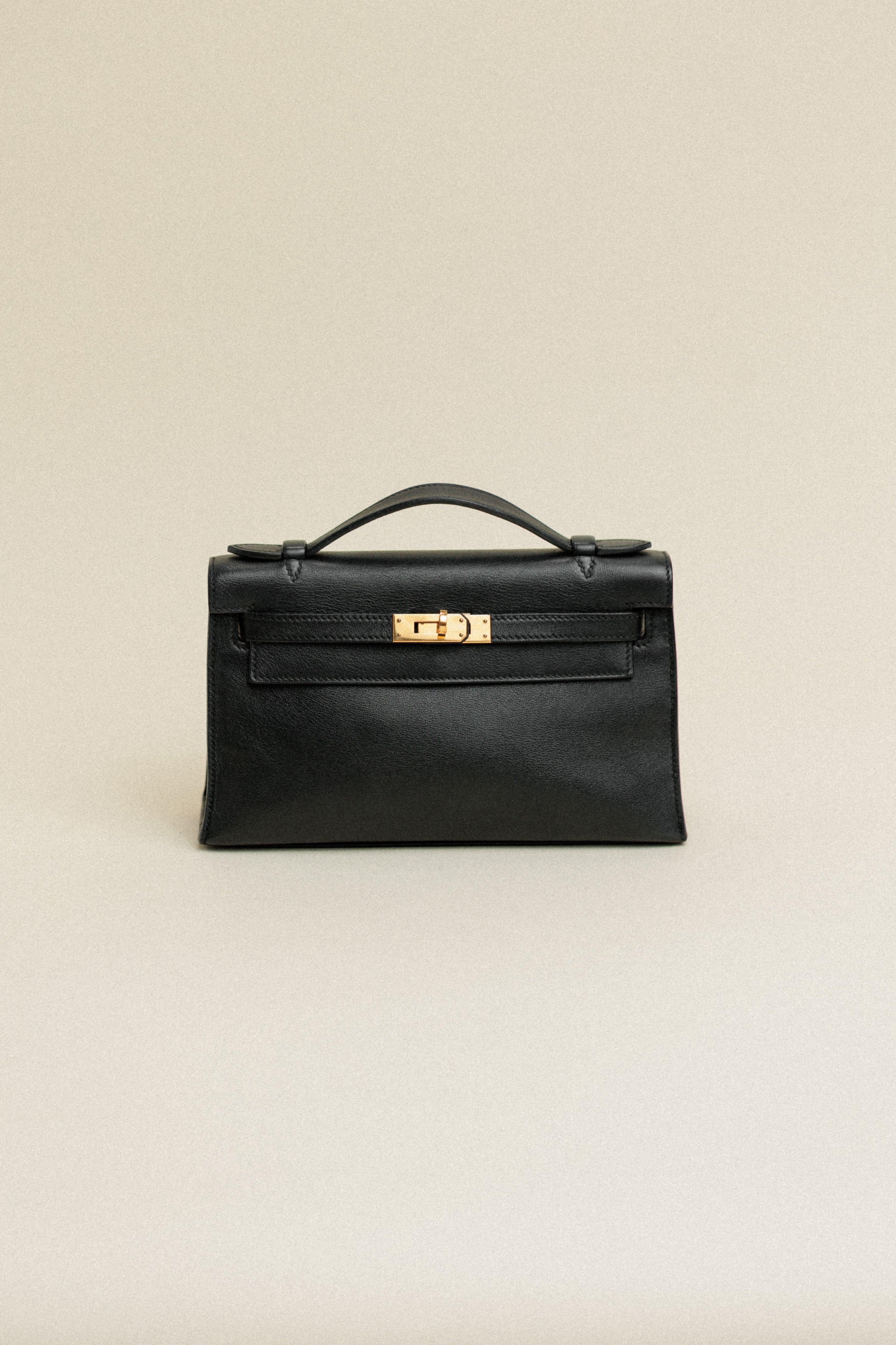 Hermès Swift Kelly Clutch Black