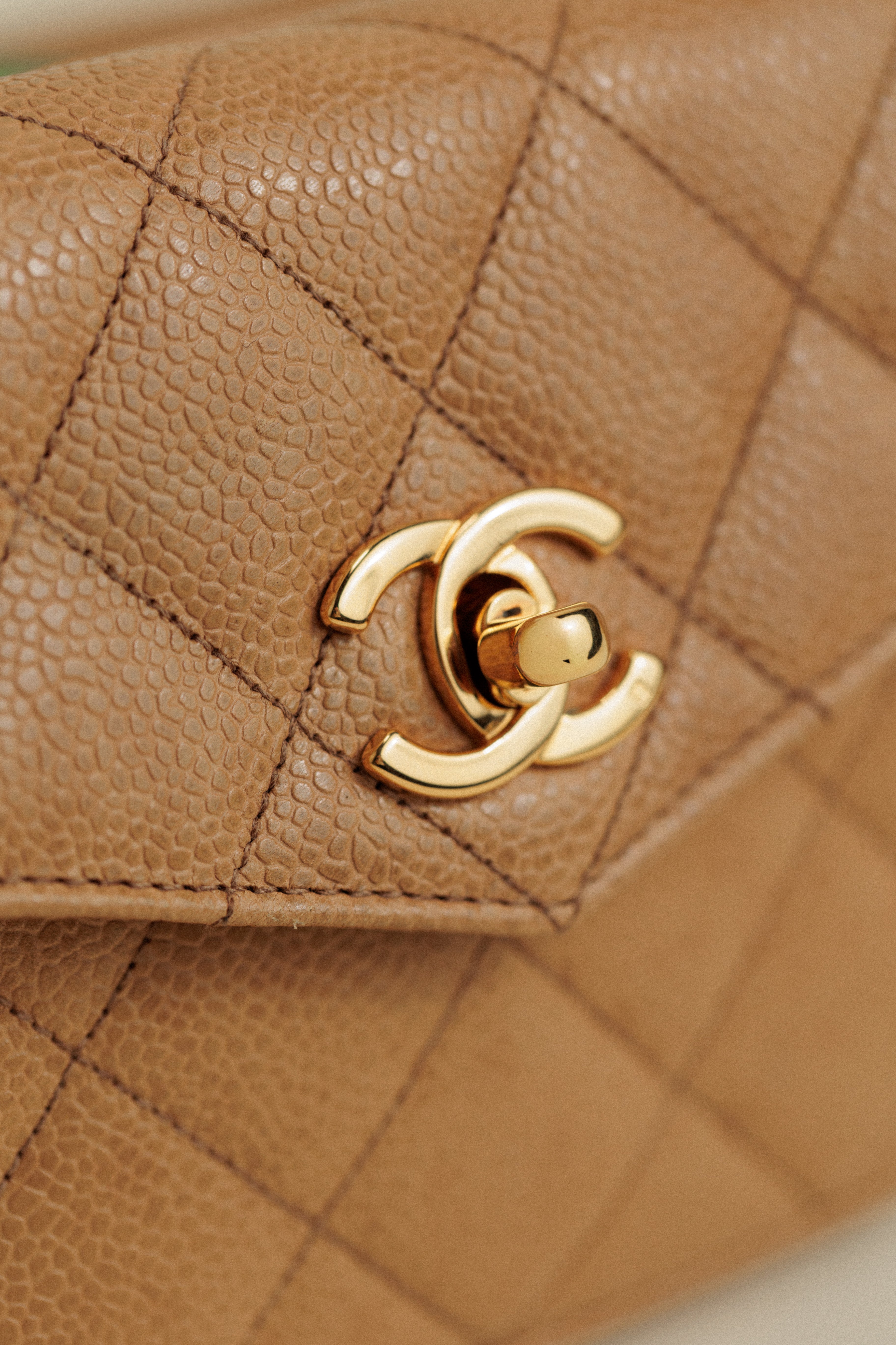 Chanel Interlocking CC Belt Bag Beige