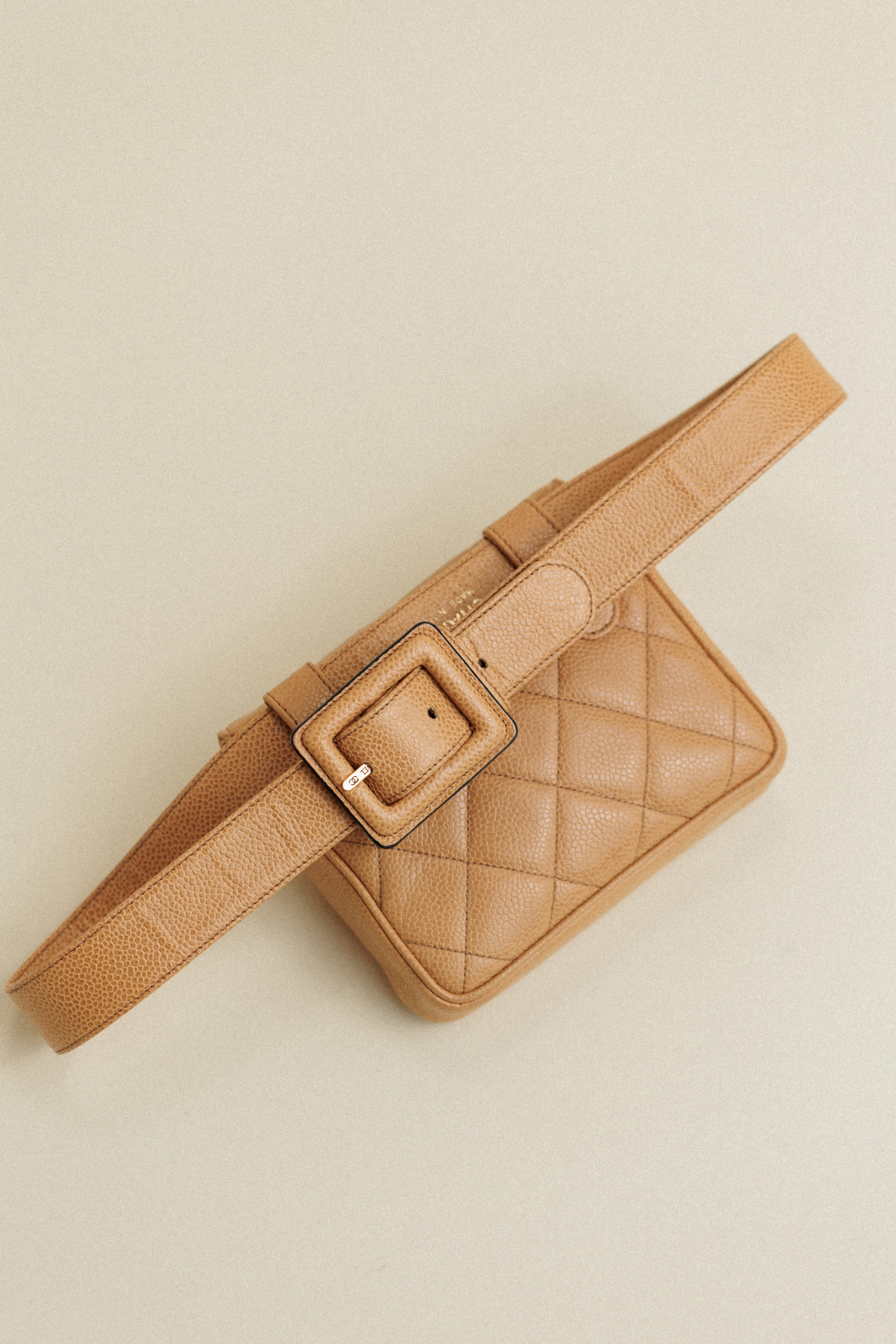 Chanel Interlocking CC Belt Bag Beige