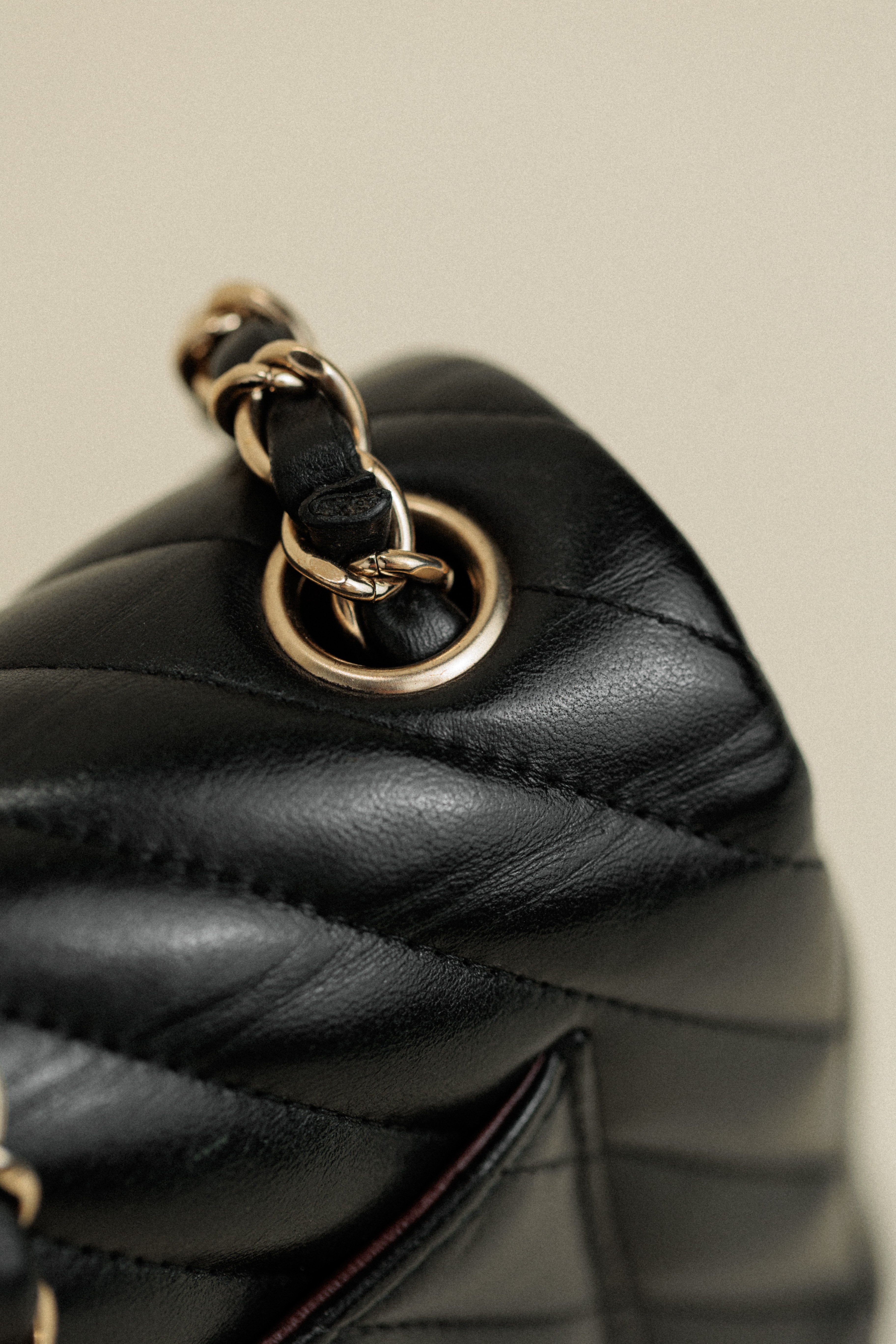 Chanel Chevron Mini Flap Lambskin Black Small