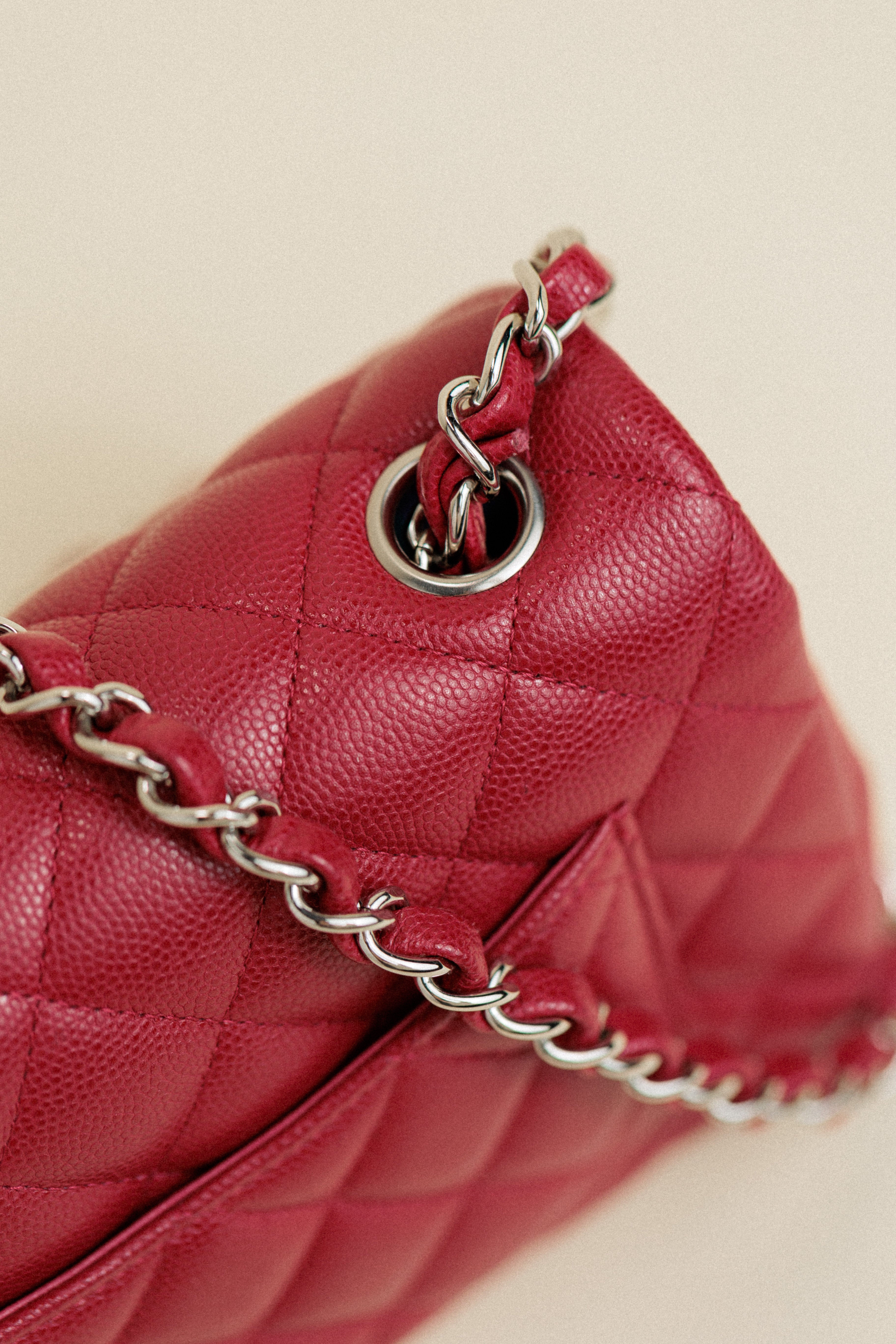 Chanel Classic Rectangular Mini Flap Bag Red