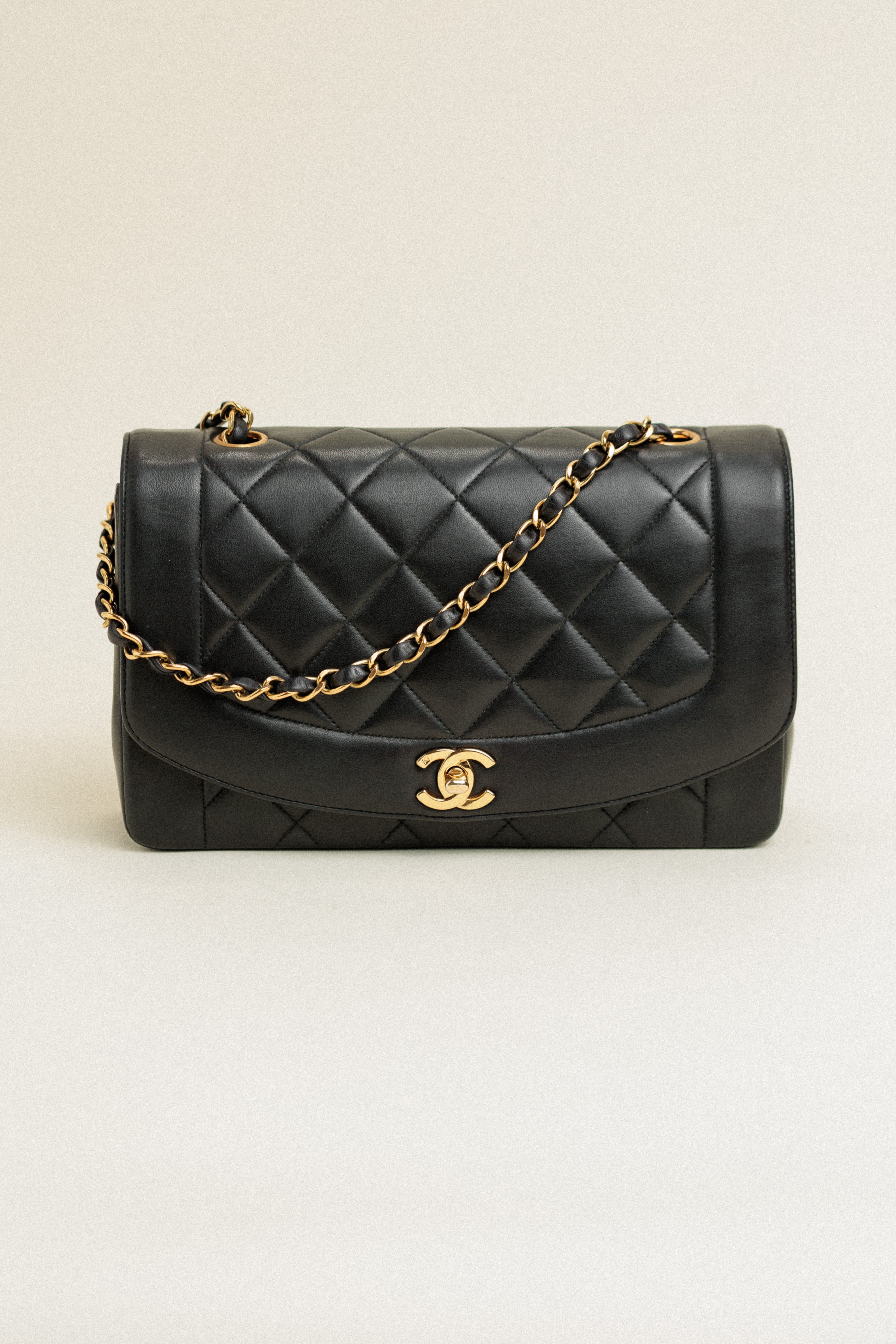 Chanel Vintage Diana Quilted Flap Bag Medium