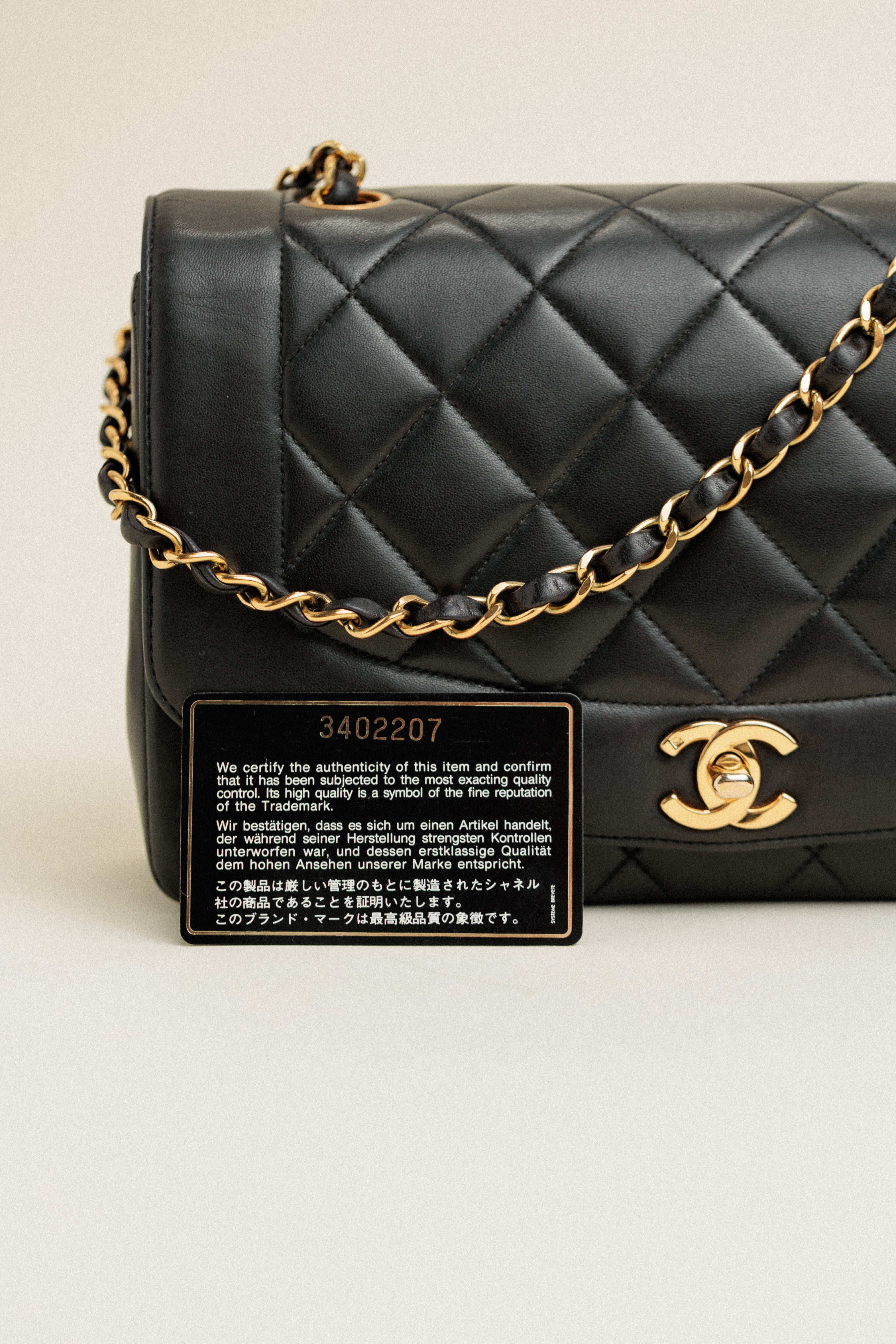 Chanel Vintage Diana Quilted Flap Bag Medium