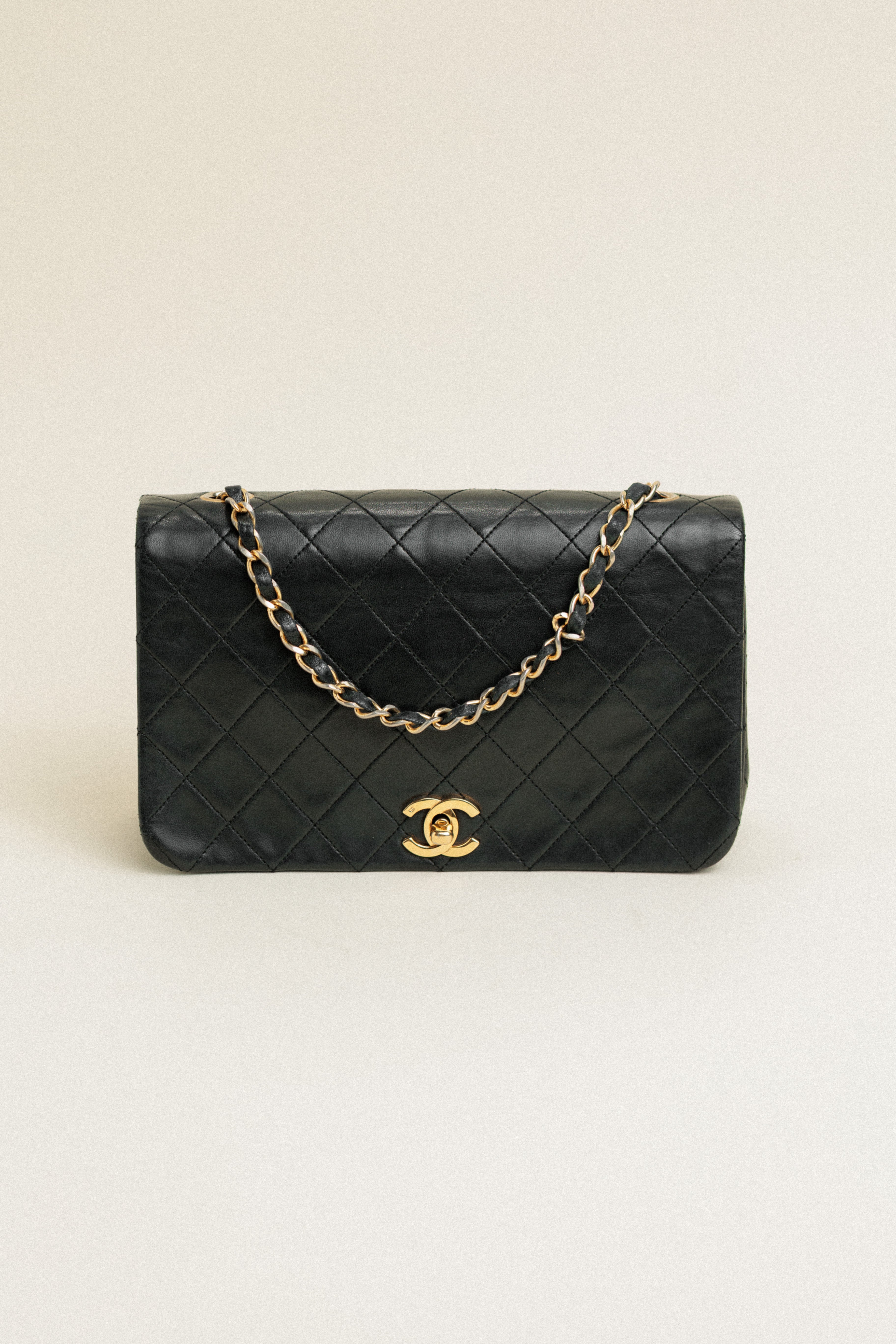 Chanel Vintage Paris Flap Quilted Flap Bag Black Medium