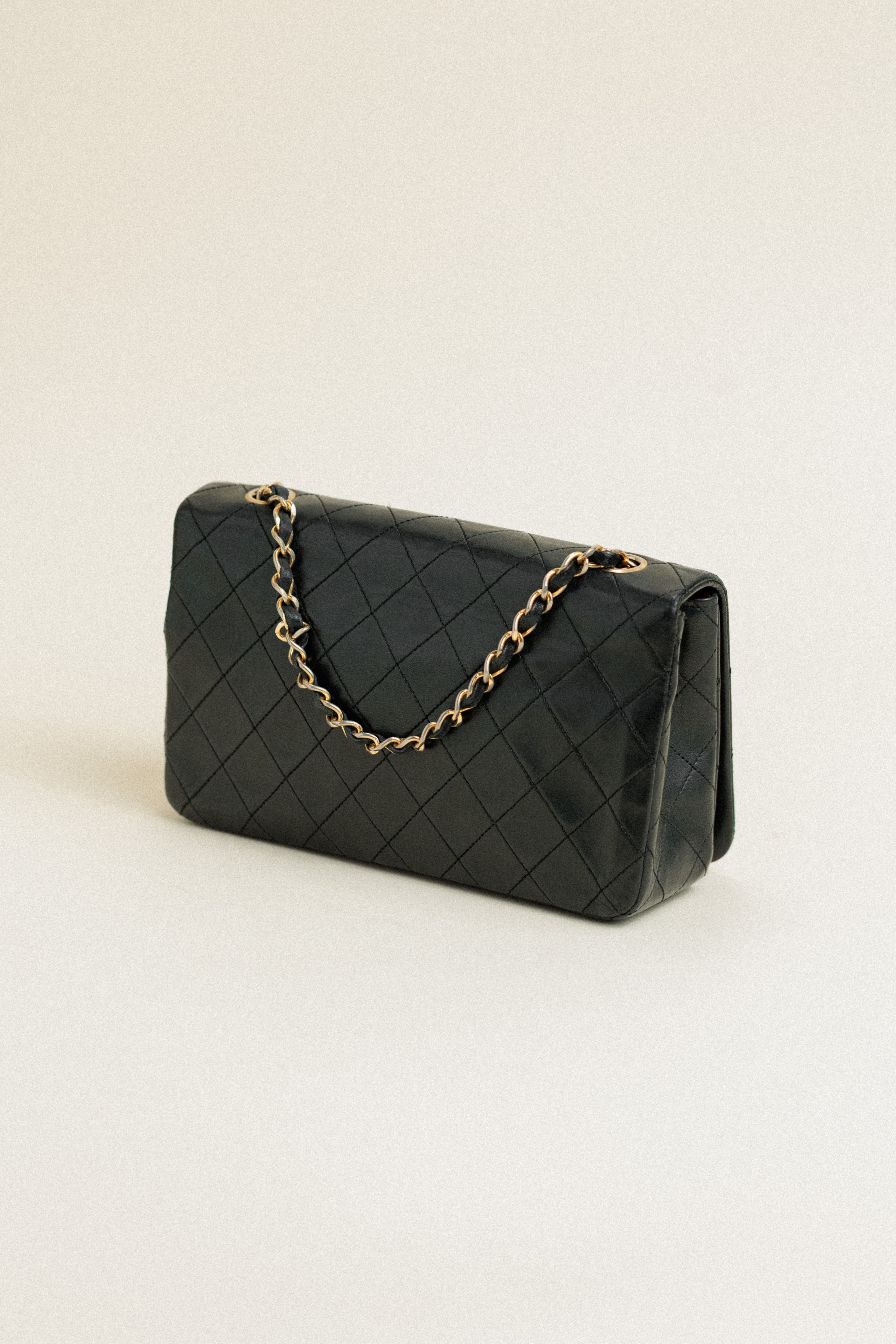 Chanel Vintage Paris Flap Quilted Flap Bag Black Medium
