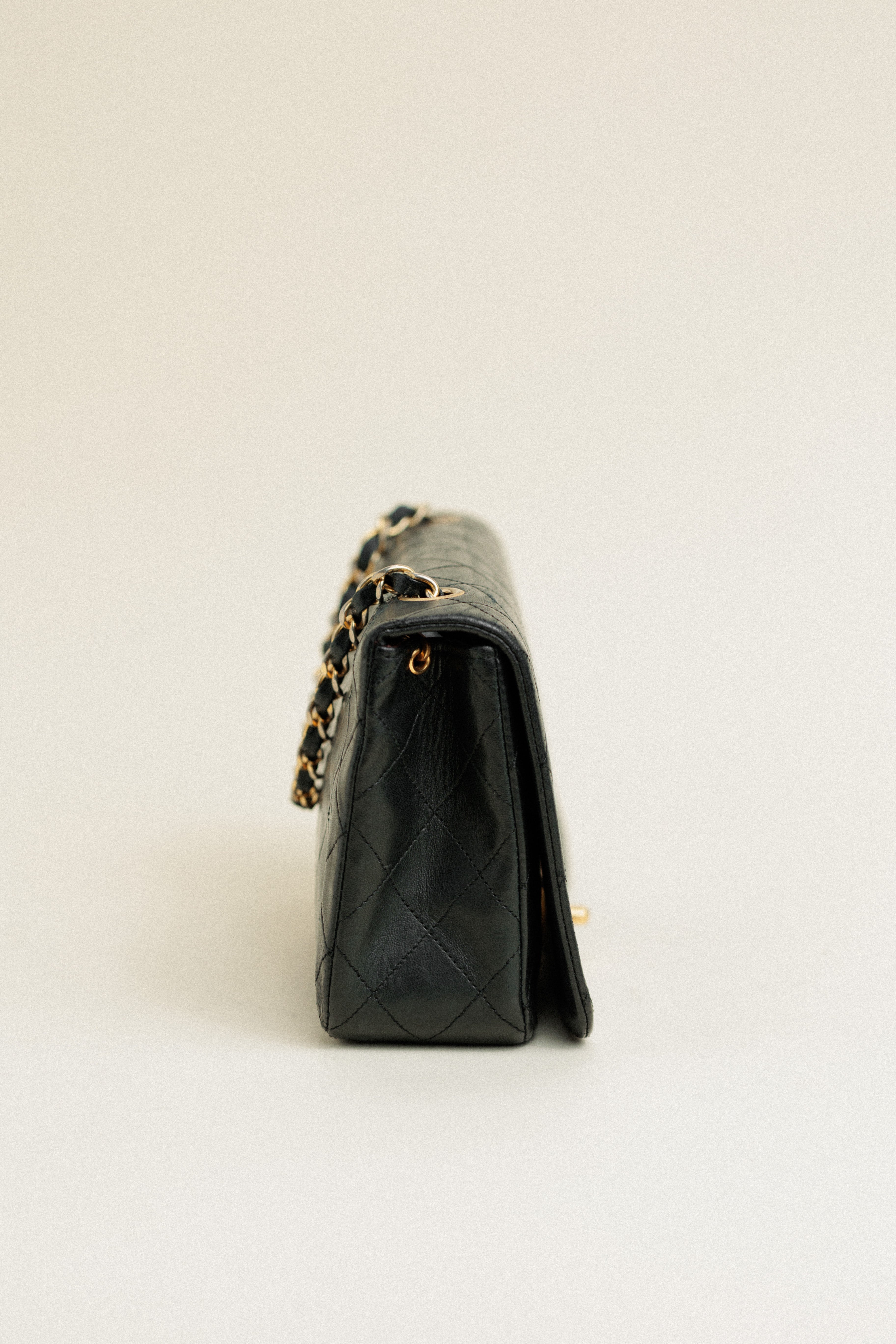 Chanel Vintage Paris Flap Quilted Flap Bag Black Medium