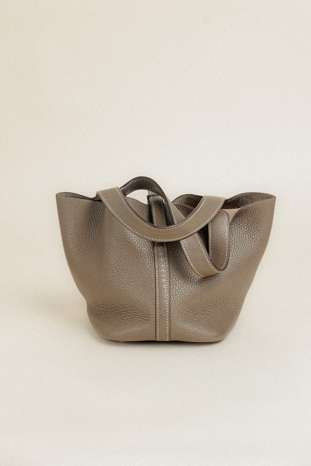 Hermès Taurillon Clemence Picotin Lock 18 PM Etoupe