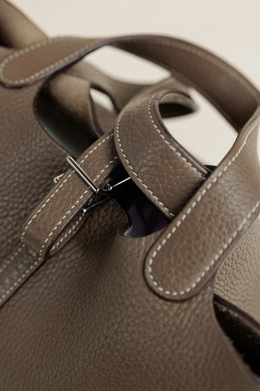 Hermès Taurillon Clemence Picotin Lock 18 PM Etoupe