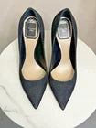 Christian Dior Cherie Black Suede Pointy Pumps, Size 37EU/7US NIB