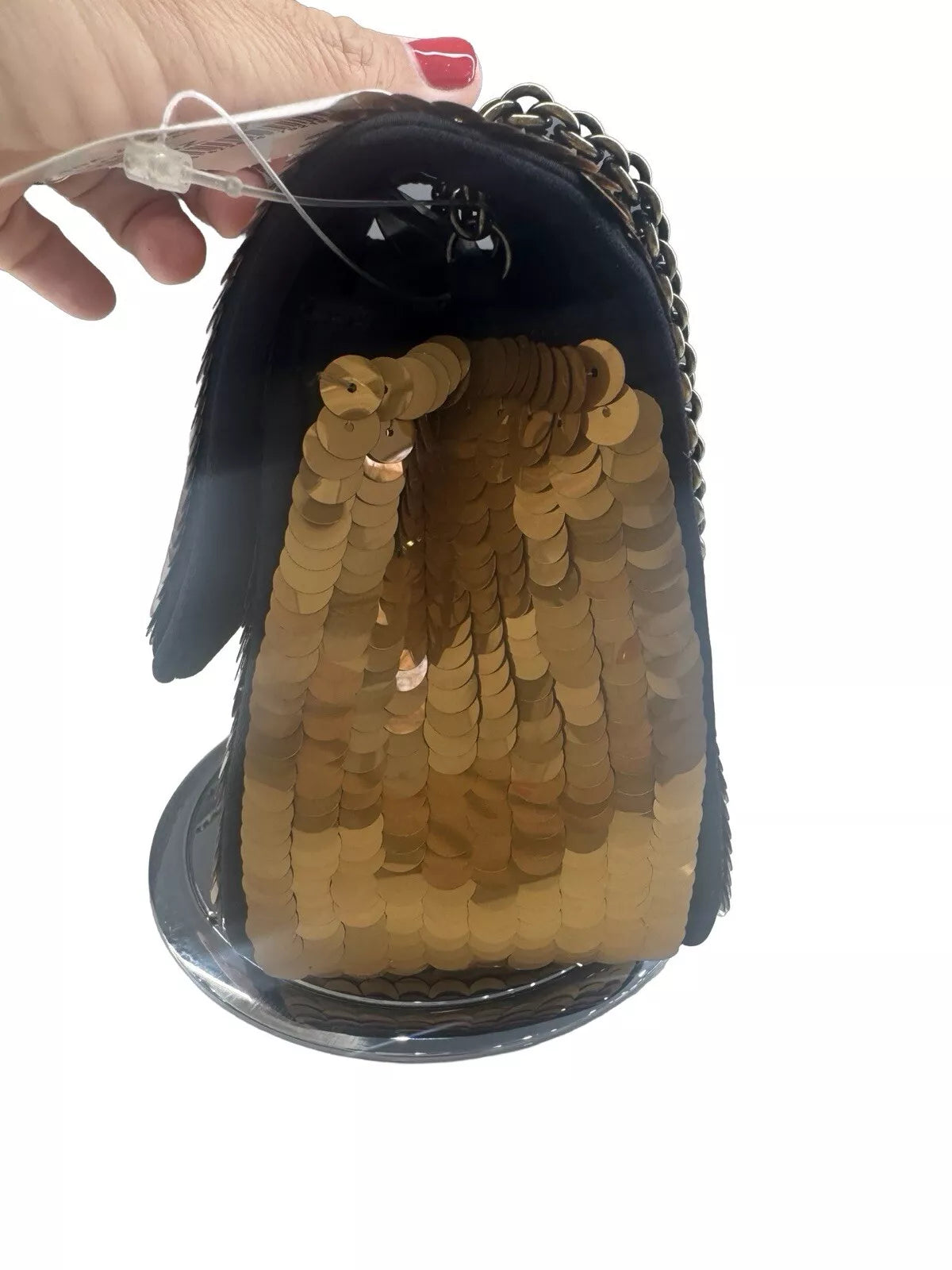 Chanel 2010 Gold Sequin Satin Paris-Shanghai Smll Flap Bag GHW NWT