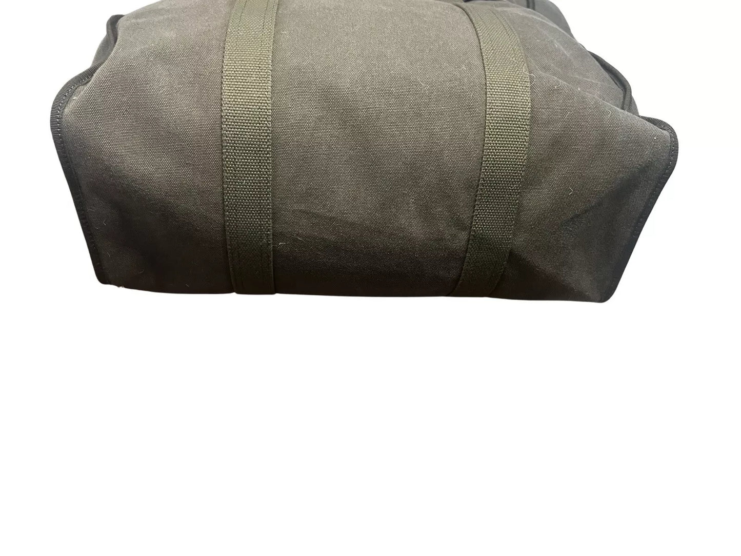 Authentic Valentino Garavani VLTN Logo Canvas Tote Khaki