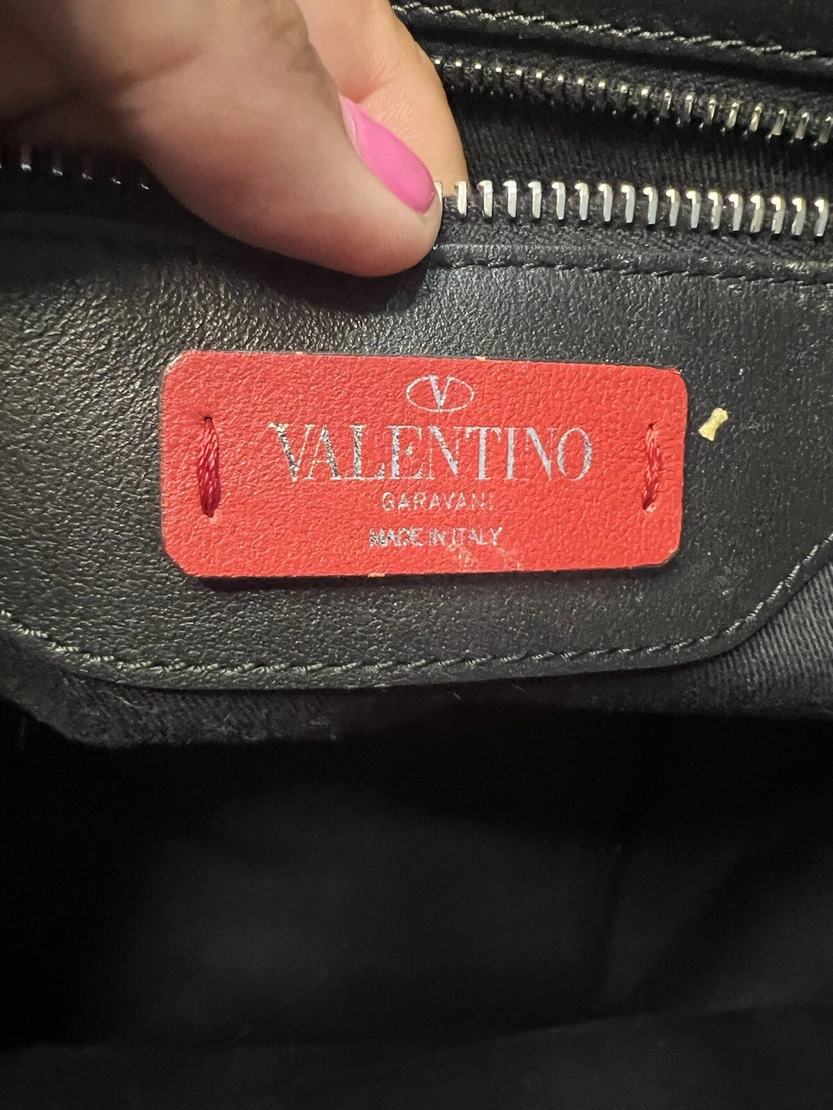 Authentic Valentino Garavani VLTN Logo Canvas Tote Khaki